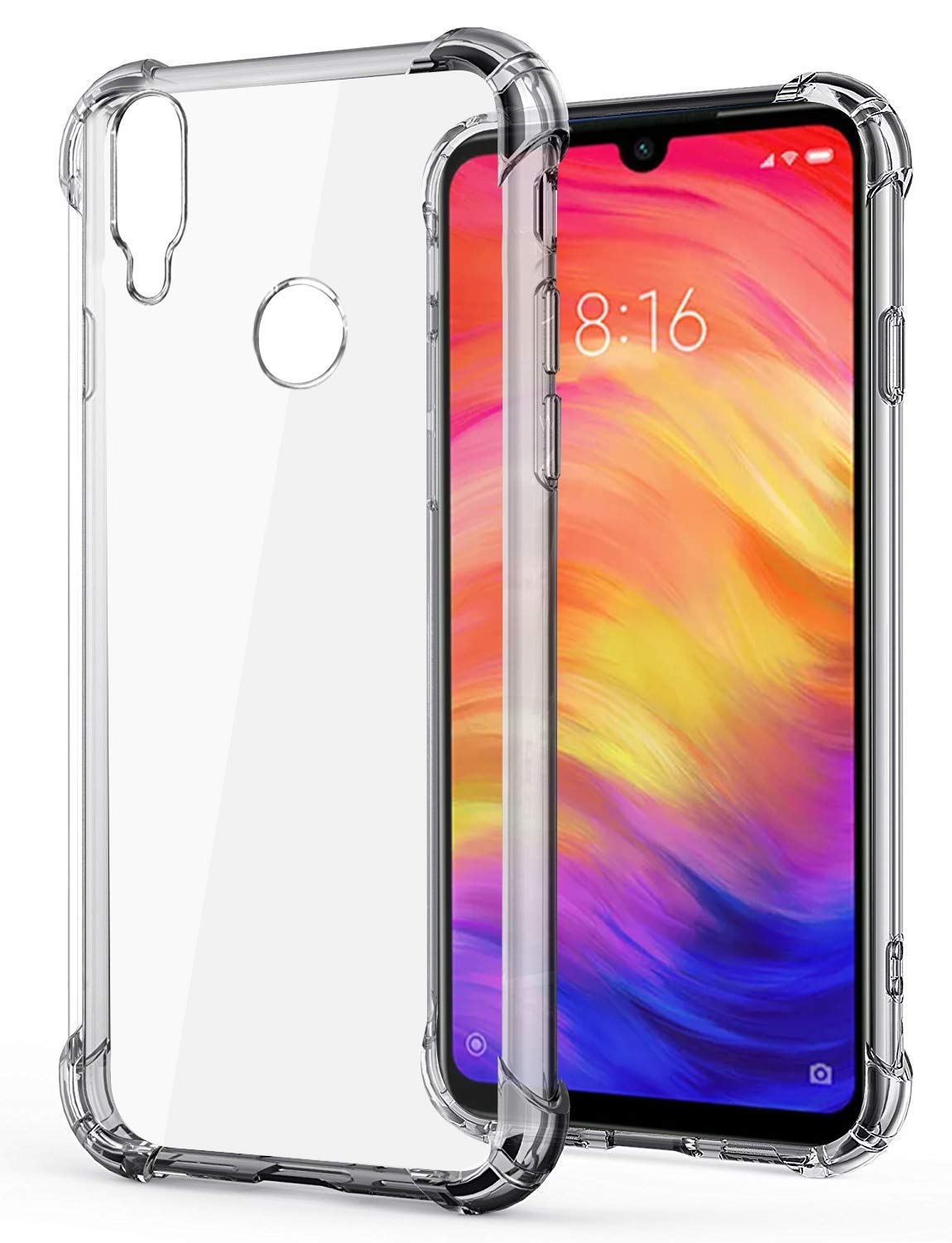 For Xiaomi Redmi Note 7/Note 7 Pro/Note 7s  Soft TPU Transparent Phone Case Protective Back Cover. 