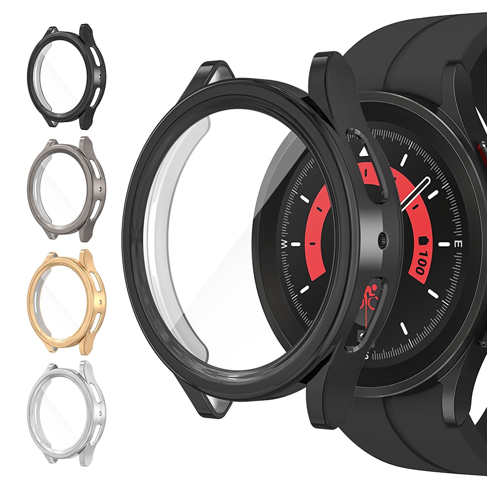 TPU Protective Case For Samsung Galaxy Watch 5 Pro 45mm Full Screen Protector Shell Bumper. 