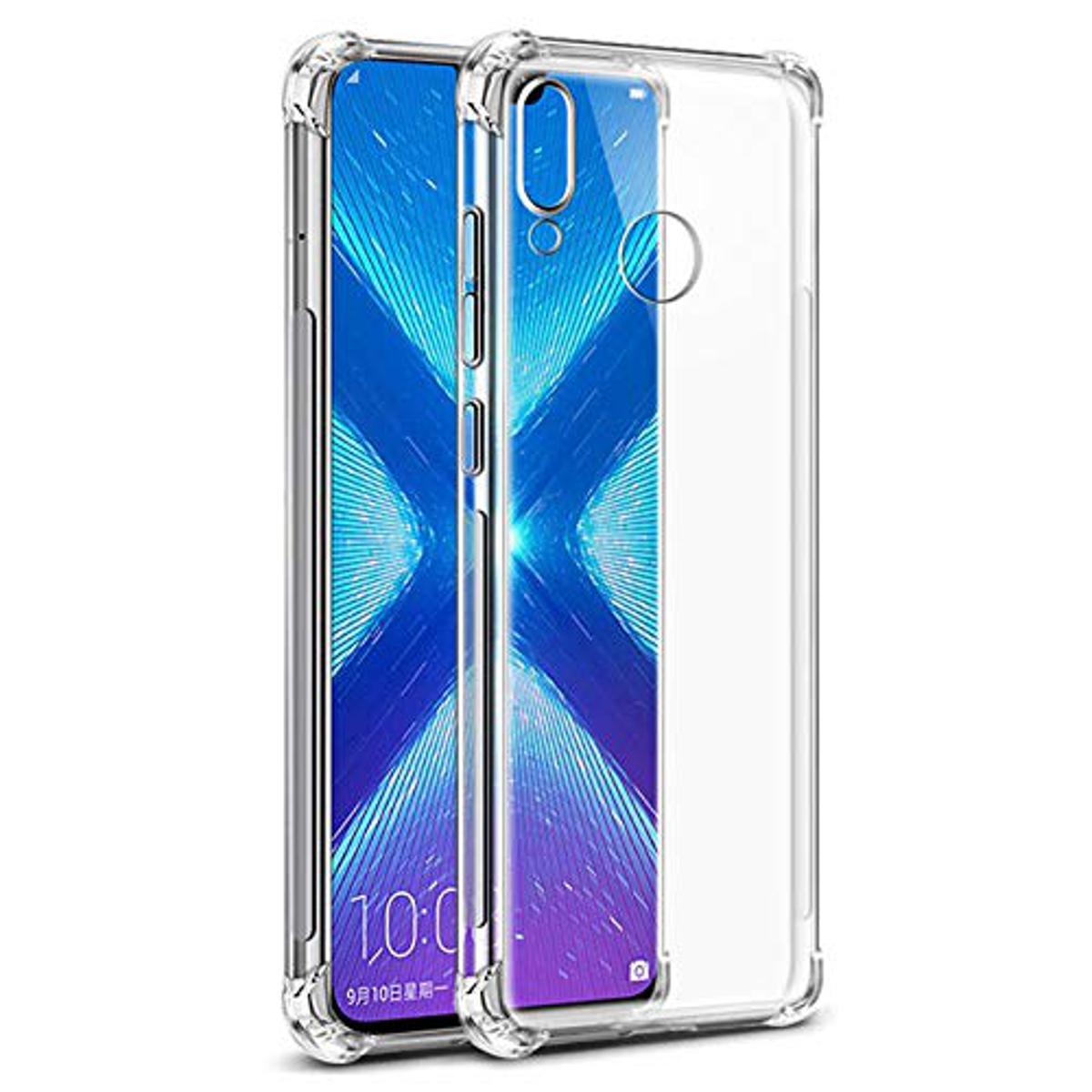 Huawei Honor 8X Soft Silicone TPU Transparent Back Cover With Camera Protection