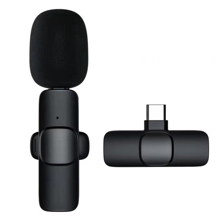 K8 Wireless Microphone Professional Type-C K8 Wireless Lavalier Microphone Upgraded Plug-Play Auto-Syncs Mic For Vlogs Interview Youtubers Wireless Microphone. 
