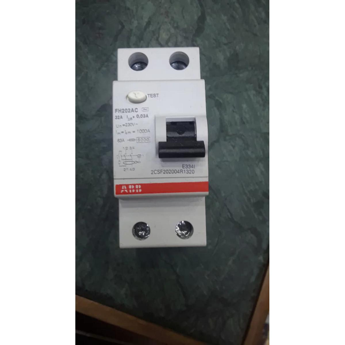 FH202AC-63A 1P+N C63 RCCB Residual Current Circuit Breaker-ABB- 30mA 230V