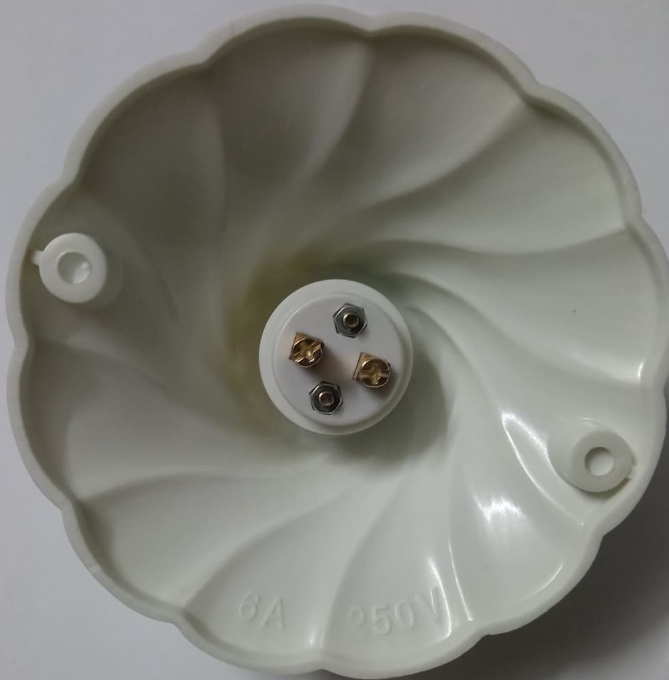 Electric Batten Holder 3 Side Color AC 250V 6A Brass Contact  2 In 1 Holder B-22 Pin Type With E27 Patch Type LED Light Holder Decorative LED Batten Holder. 