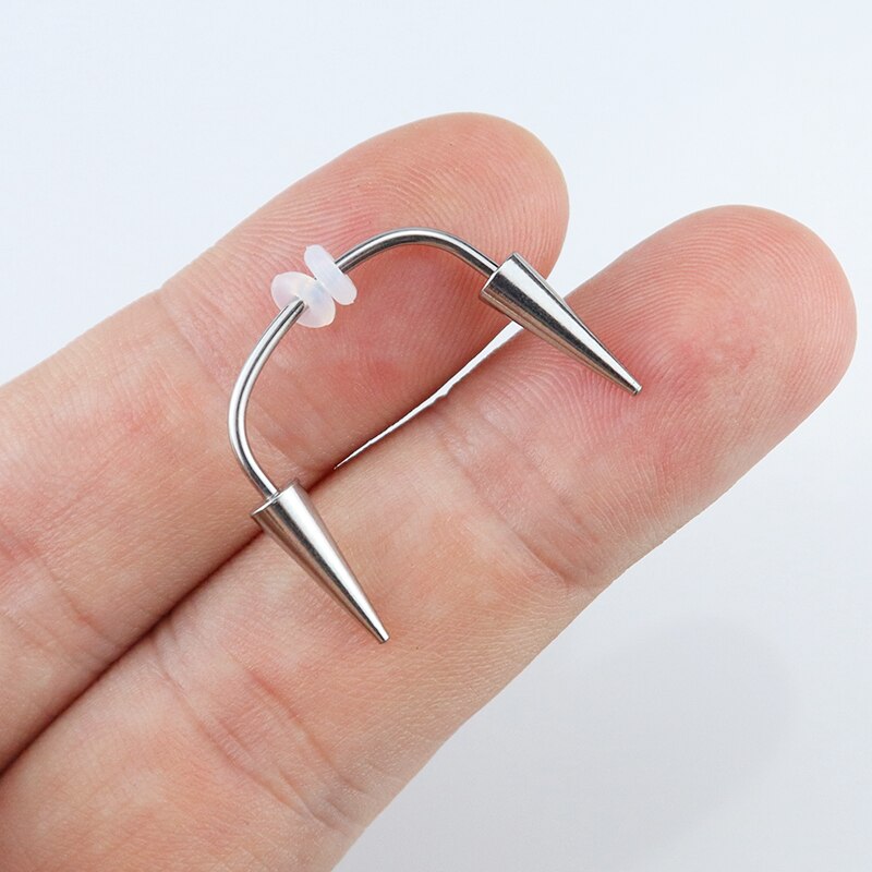 1PC Dracula Nail Steel Smiley Piercing Jewelry Stainless Steel Septum Piercing Body Decorations Vampire Fangs Zombie Teeth Lady. 