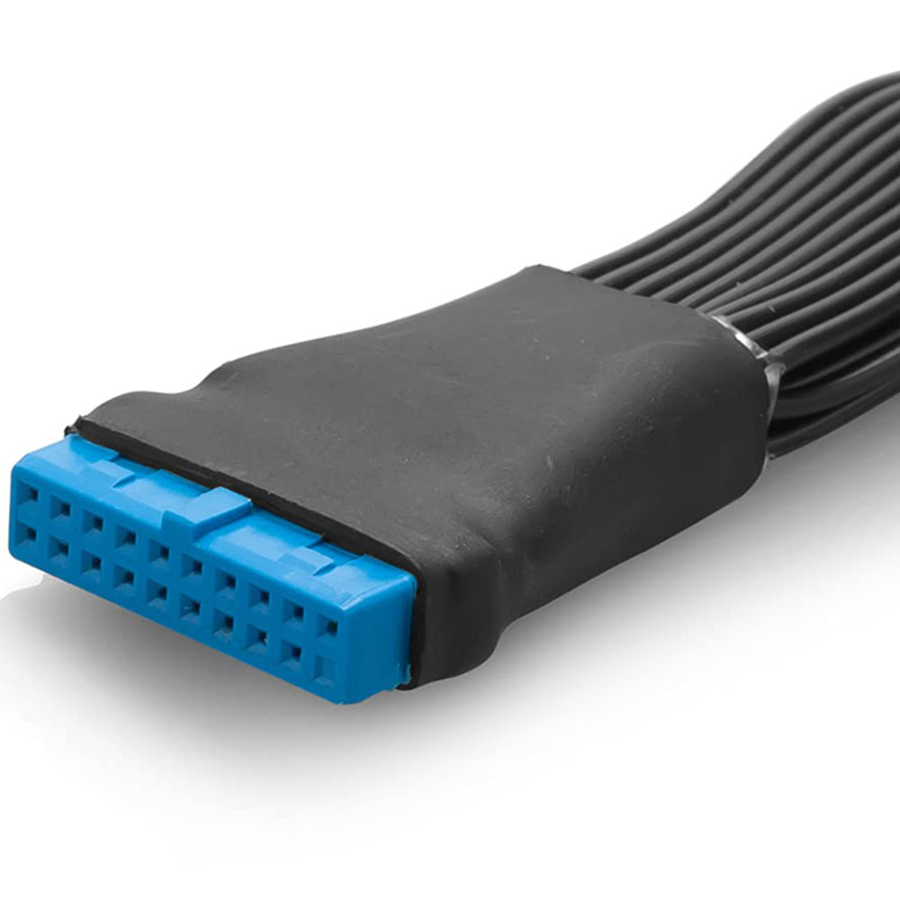 2Pcs Motherboard USB 3.0 19PIN Header 1 To 2 Extension Splitter Cable,12Cm 19Pin Internal Extension Header Adapter Cable. 