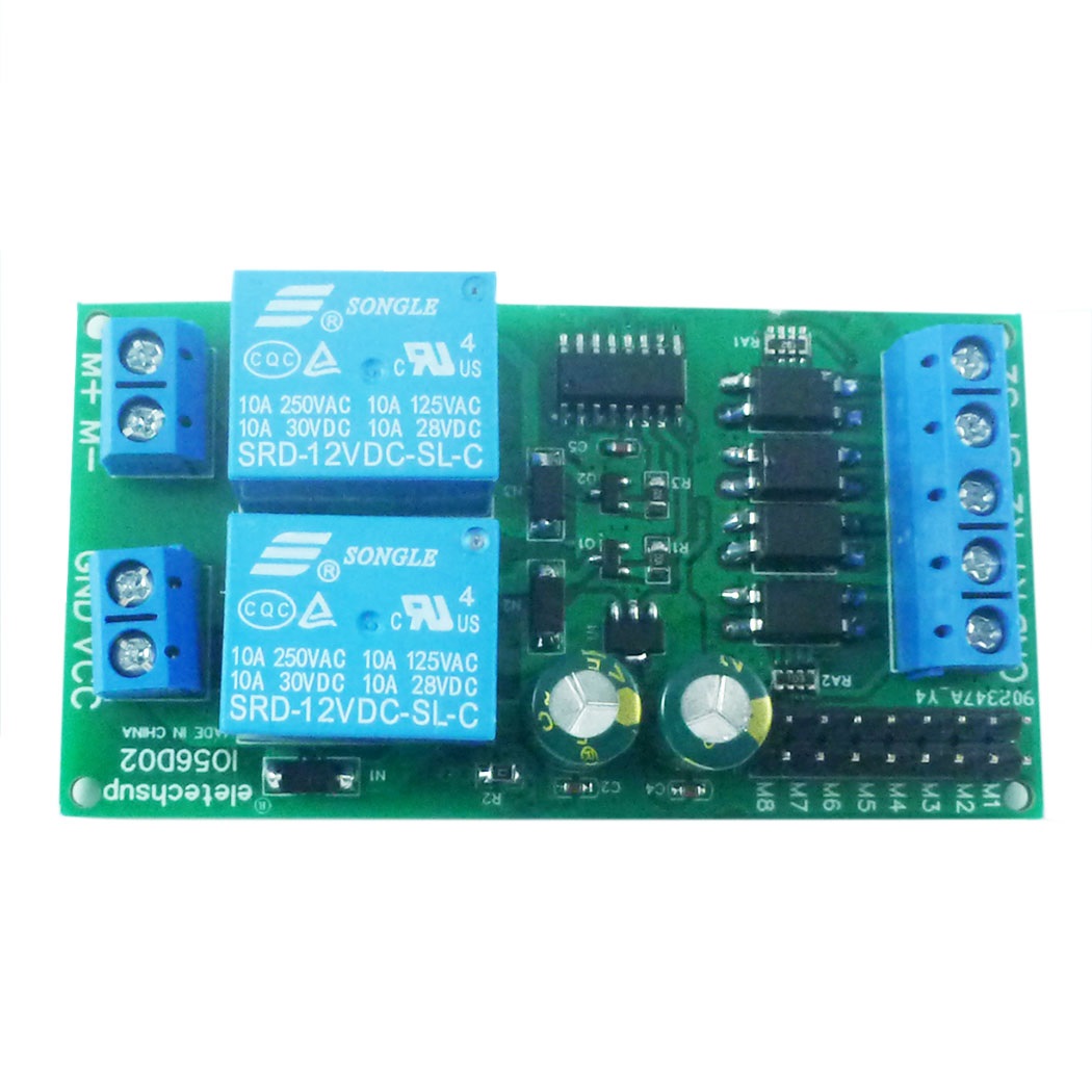 12V DC Motor Controller Relay Board Forward Reverse Control Lappropriateimit Start Stop Switch Pusher Electric Curtain Automatic Door