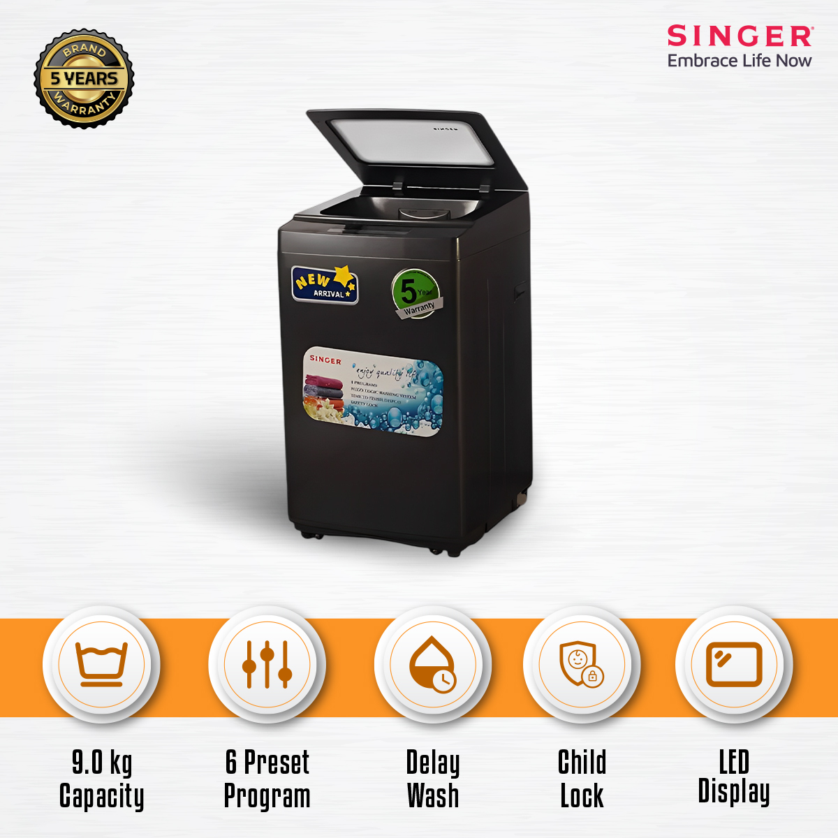 singer washing machine 9kg