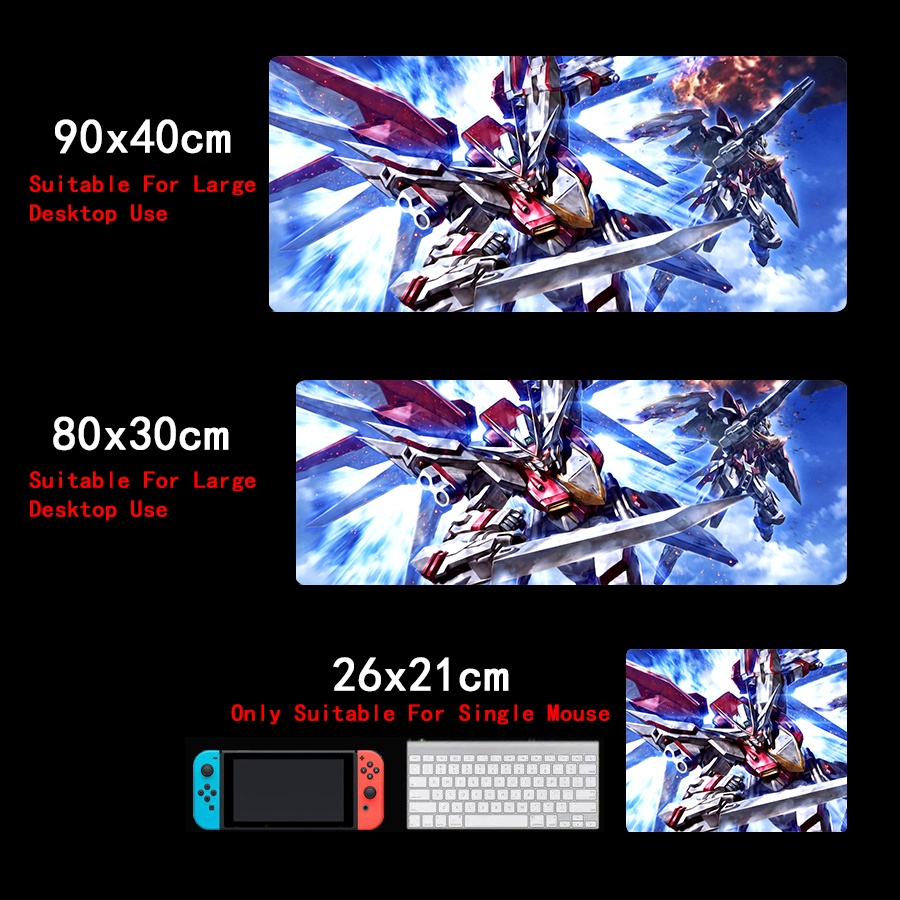 Personalized Gaming Mouse Pad Mobile Suit Gundam Mouse Pad - Extra Large Anti-Slip Office Gaming Long Mousepad. 