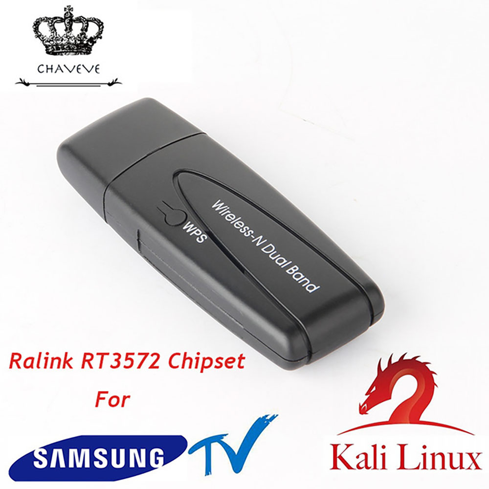 Using RT3572 chipset 300M wireless LAN adapter dual-band wireless card WiFi adapter Dongle For Kali Linux 2019 and Samsung TV