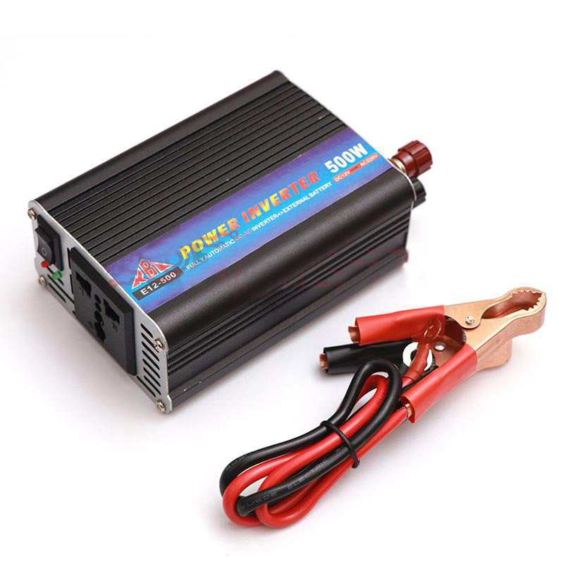 500W Power Inverter - Dc 12V To Ac 220V - Perfect For Car And Solar Power Applications - Modified Sine Wave Voltage Converter