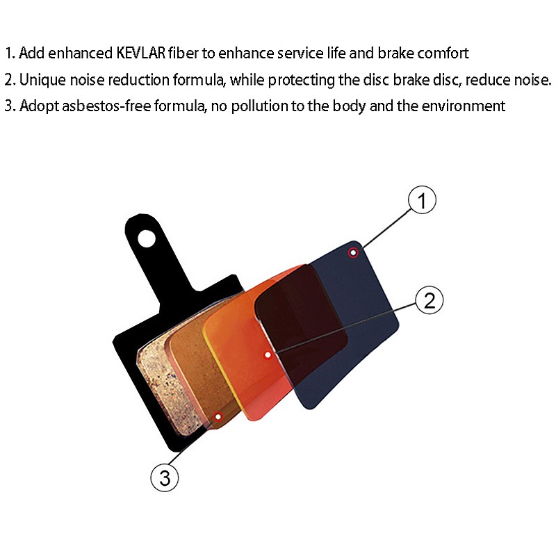 4 Pairs MTB Bicycle Resin Brake Pads for Shimano Deore M596 M595 M535. 