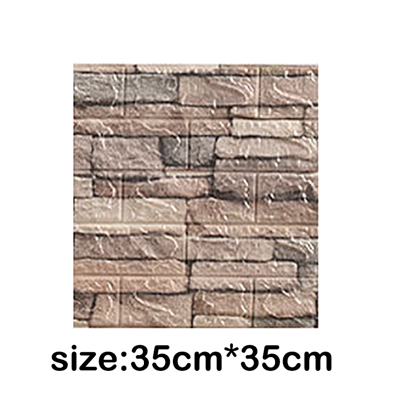 12Pcs 35*30cm High Quality 3D Foam Wall Panel Brick Retro Wallpaper Ceiling Self Adhesive Wallpanel Background Home Decoration. 