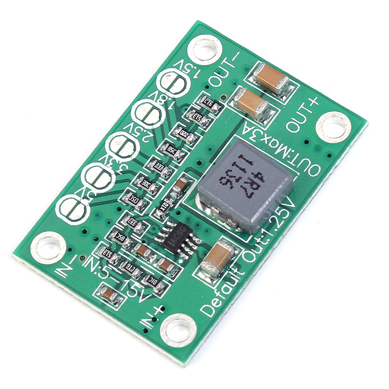 3pcs Step Down Power Module Universal Adjustable Buck Voltage Converter Board 3A 5-16V To 1.25V/1.5V/1.8V/2.5V/3.3V/5V For LCD. 