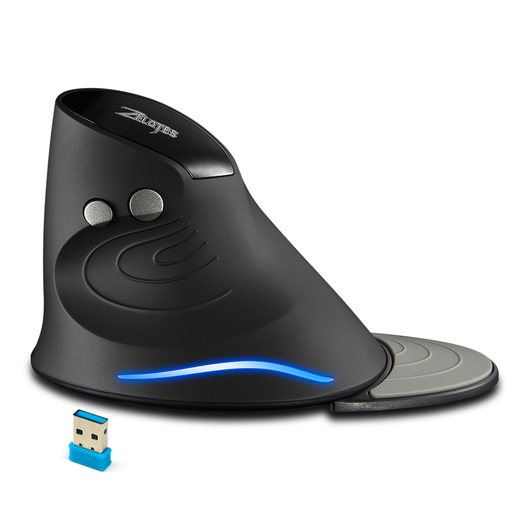 HXSJ Zelotes F-17 Vertical Mouse 2.4Ghz  Gaming Mouse 6 Keys Ergonomic Optical Mice With 3 Adjustable Dpi For Pc Lapt-op. 