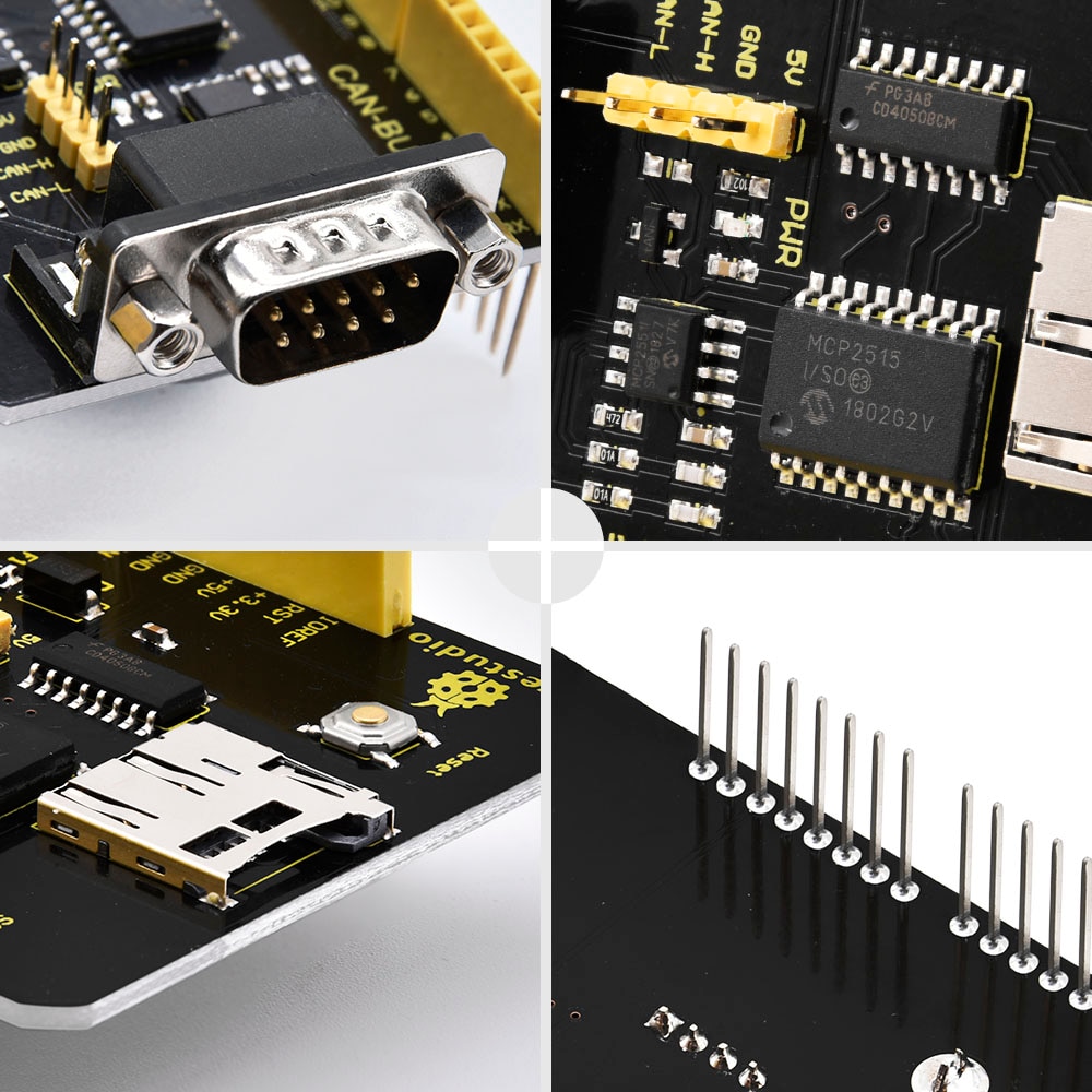 【Mary DAI Store】2019New Keyestudio CAN-BUS Shield MCP2515  chip With SD Socket  For Arduino UNO R3/Gift Box. 