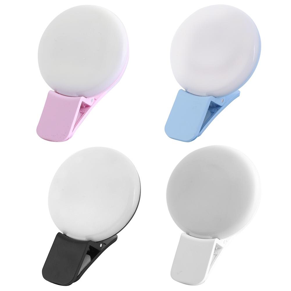 Mini Selfie Ring Light Portable Flash LED Selfie Lamp USB Clip Mobile Phone Fill Lamp Darkness Selfie Enhancing Fill Lights. 
