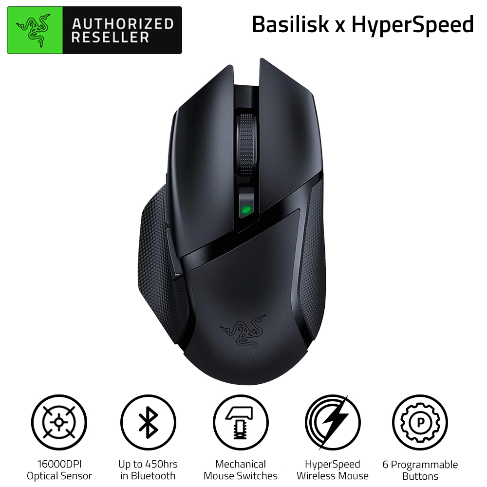 High-Performance - Razer Basilisk X HyperSpeed Wireless Gaming Mouse - Reliable Accessory - Easy to Use. 