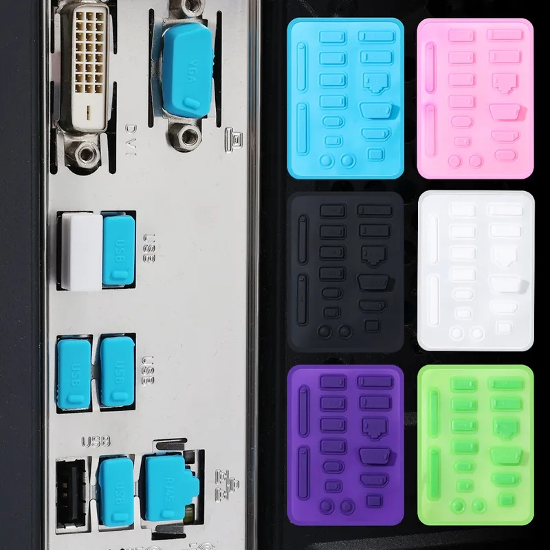 Colorful Silicone Anti Dust Plug -for Laptop Port Cover Stopper Notebook Computer Dustproof USB Interface Waterproof Plug. 