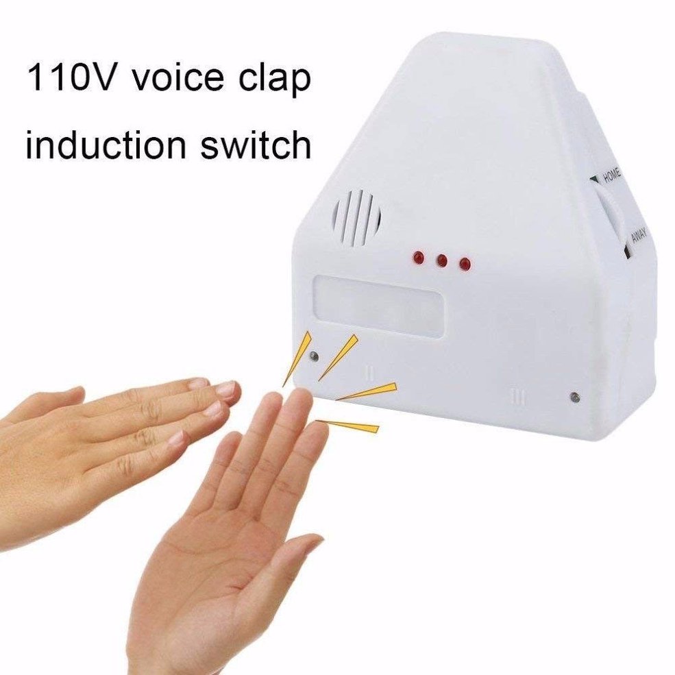 2 Pieces Clap Sound Activated Switches, Voice Light Clapper Control Switch Wireless Wall For