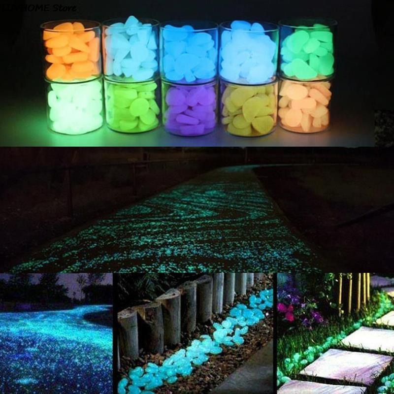 Radium Stone Colorful Luminous Glowing Pebbles. 