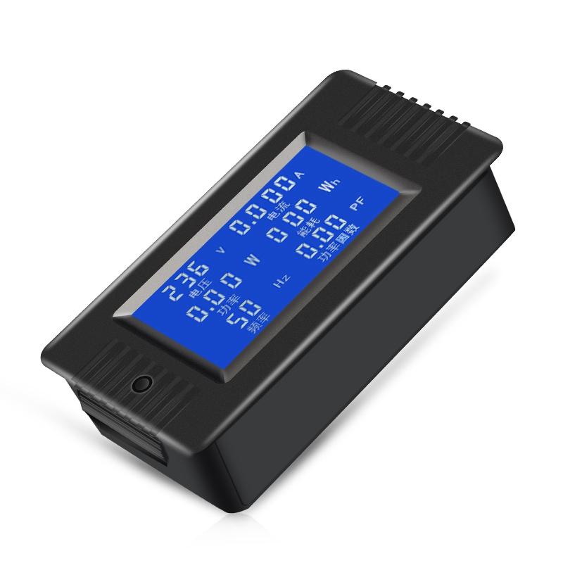 Newest 6In1 220V 100A Single Phase Digital Panel Ampermeter Volt Watt Kwh Power Factor Meter With Split Ct. 