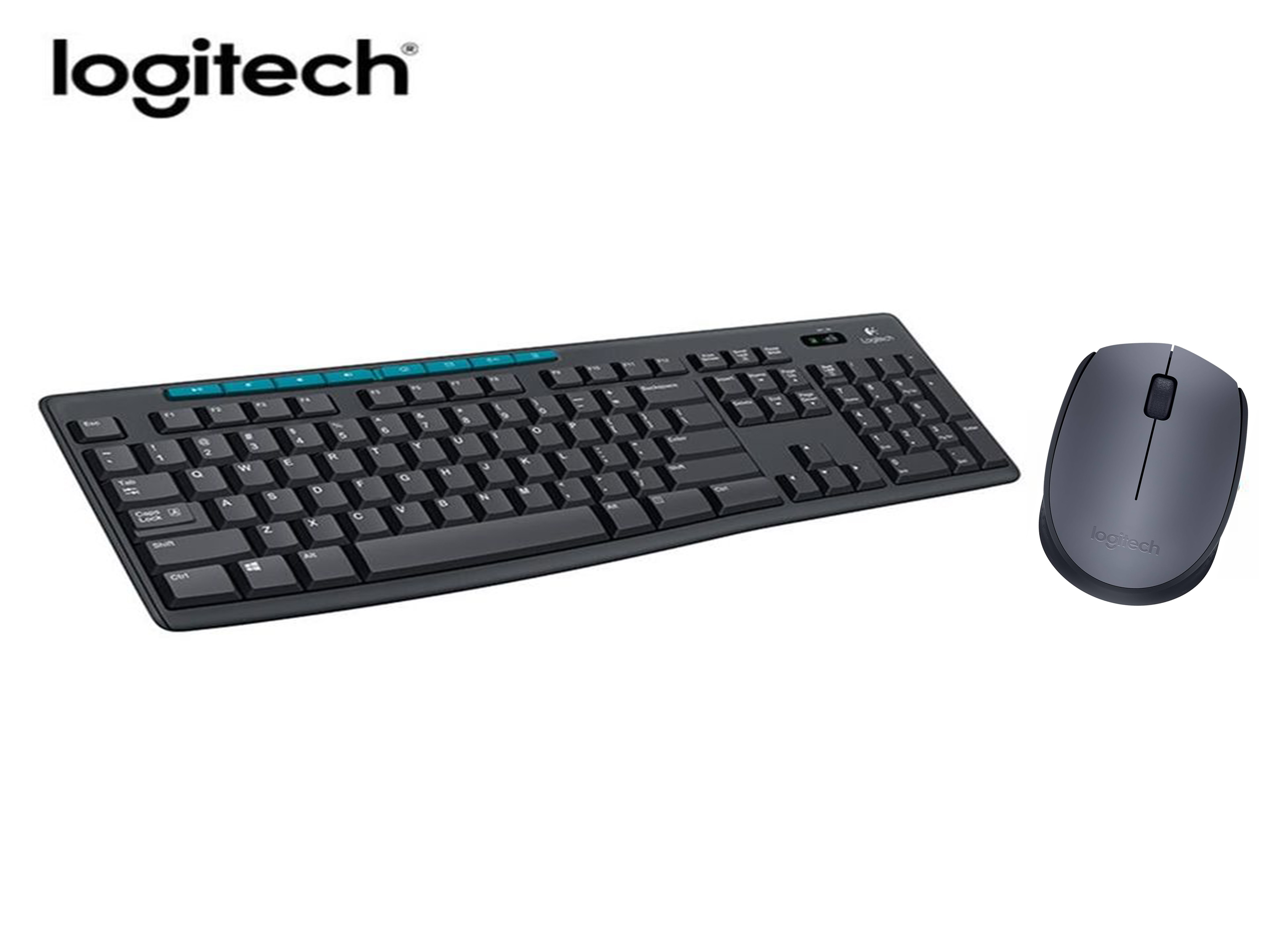 Logi-tech Comfort MK275 Wireless Combo Keyboard Compact, M170 Wireless Mouse, Multimedia & Shortcut Keys.