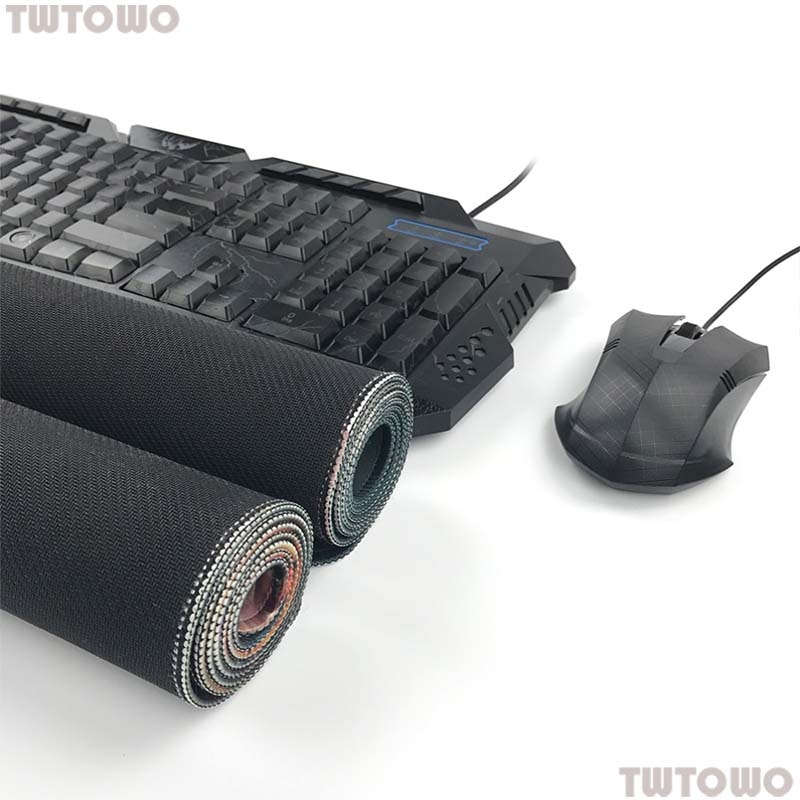 【happy one】Gaming Extended Large Noni-slip Softy Rubber with Fox Pattern Laptop Notebook Desk Computer. 