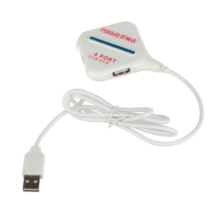 Punada I-1005 4-port USB2.0HUB 4-port USB hub can be equipped with network card, hard disk, 1m cable. 