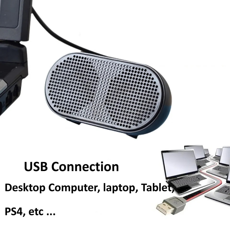 OUTMIX Portable Sound Box Mini Speaker USB Powered Stereo Computer Speaker Loudspeaker Subwoofer for PS4 Game Notebook Laptop PC. 