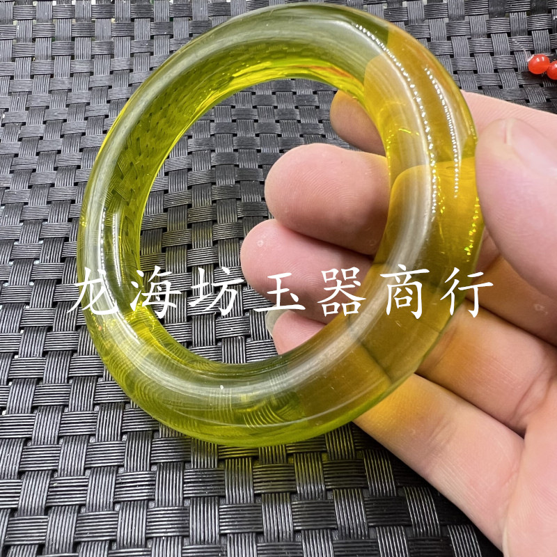 Imitation amber beeswax round bar bracelet, gold amber bracelet, chicken fat yellow old beeswax women's bracelet jewelry bracelet hand jewelry batch