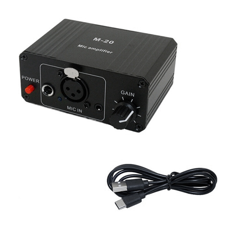 Dynamic Microphone Condenser Mic Amplifier M-20 Audio D. 