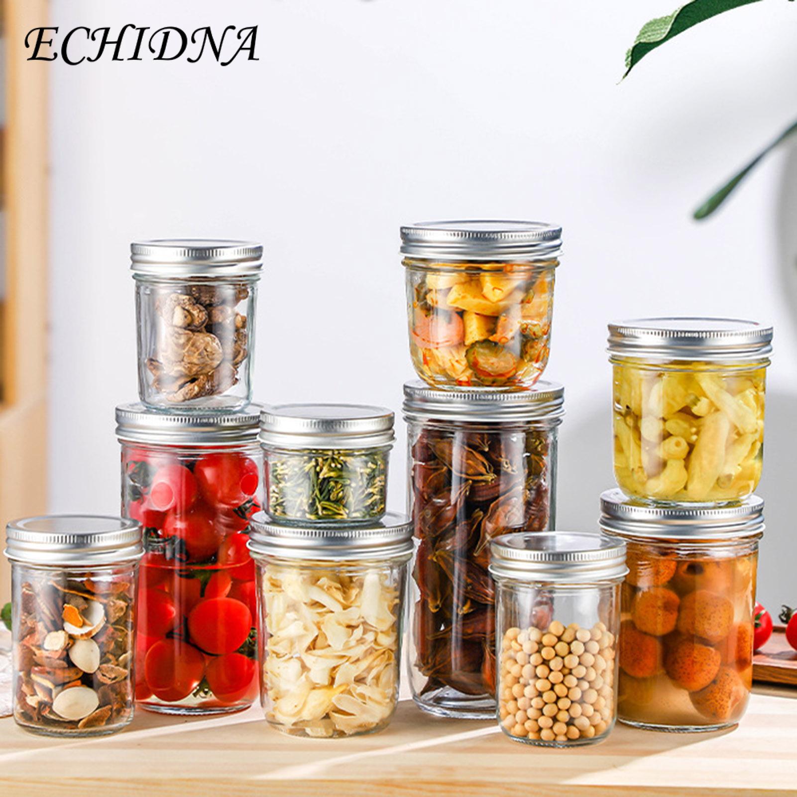 Nut Storage Container Large Capity Glass Sealed Jar with Airtight Lid Multifunctional Storage Container for Fruit Jam Nuts Tea 500ml Sealed Jar with Silicon Seal. 