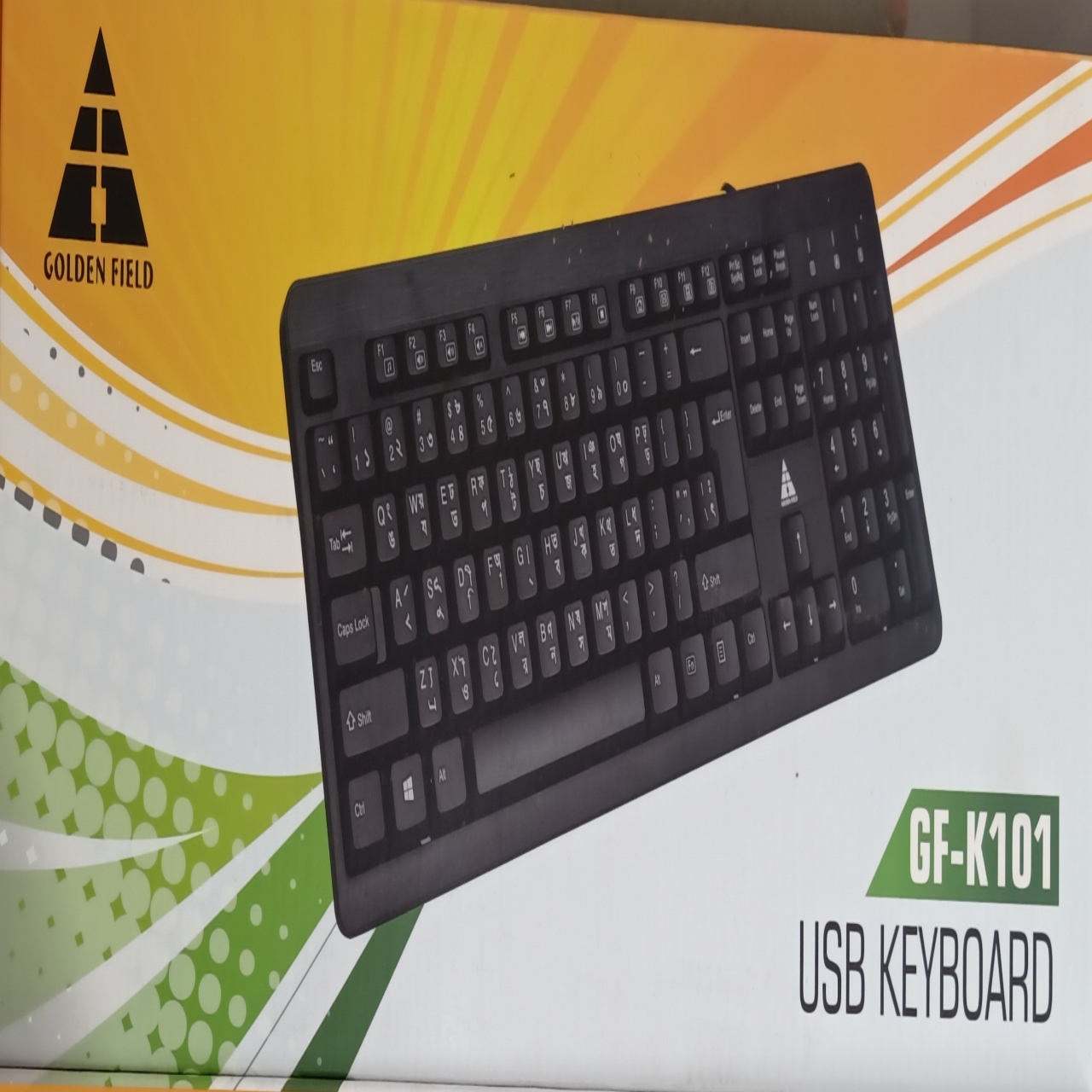 GF- K101 BLACK COLOR WIRED BANGLA KEYBOARD| Farhan Computer Online. 