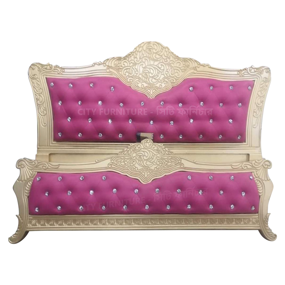 B-0640 (HIGH QUALITY MODERN LEATHER BED king6/7 ) ROYALS FURNITURE