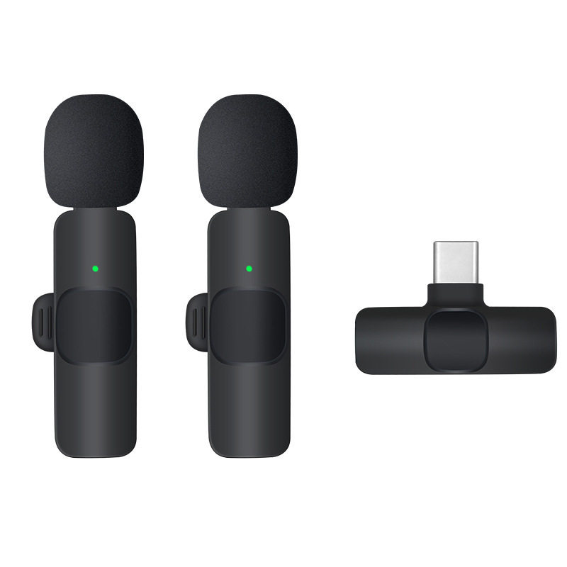 Wireless Neckline Clip Microphone Mouthpiece Intelligent Noise Reduction Live Video Equipment One Two Bluetooth Connection Monitor Reverb. 