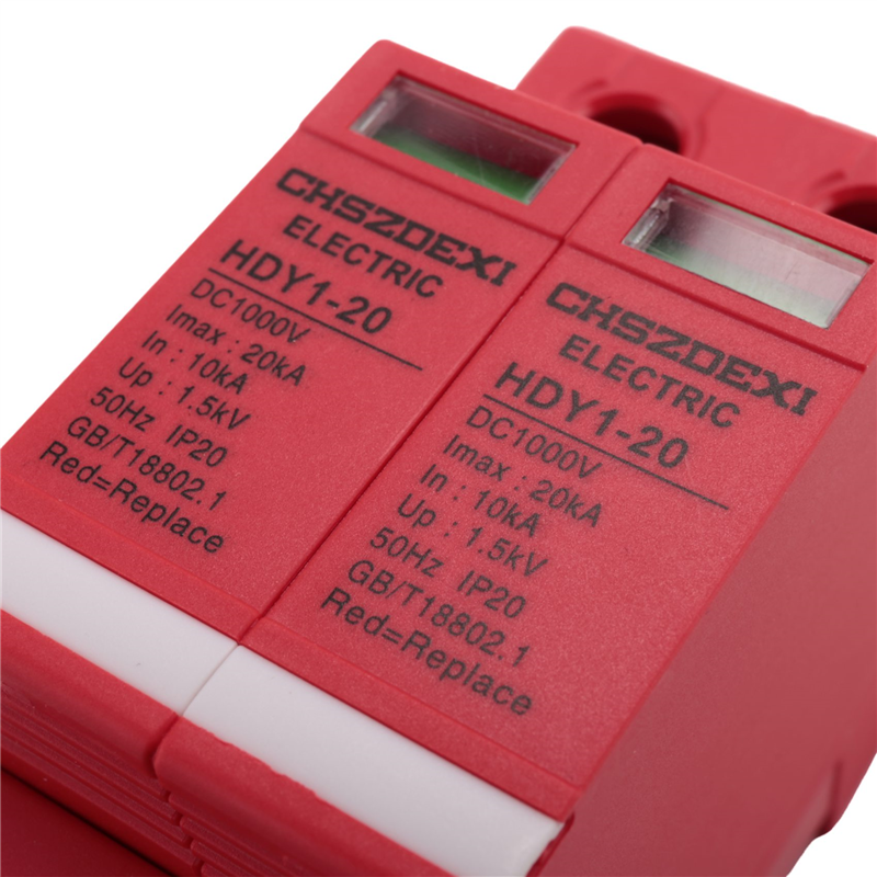 2P 20KA DC 1000V Electric Surge Protector Circuit Breaker Surge Protective Device Easy Install Easy to Use. 