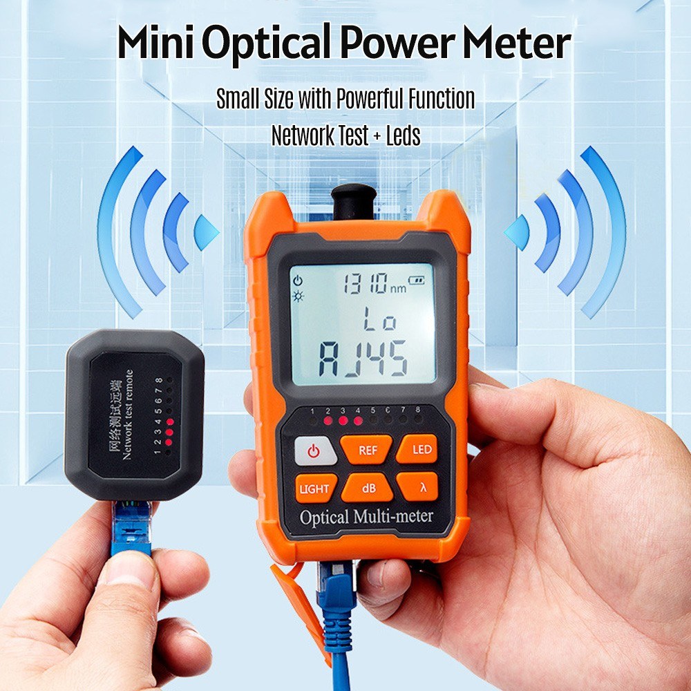 Mini Optical PowerMeter Portable Leds Lighting High Precise Network Fiber Optic Cable Tester Tools. 