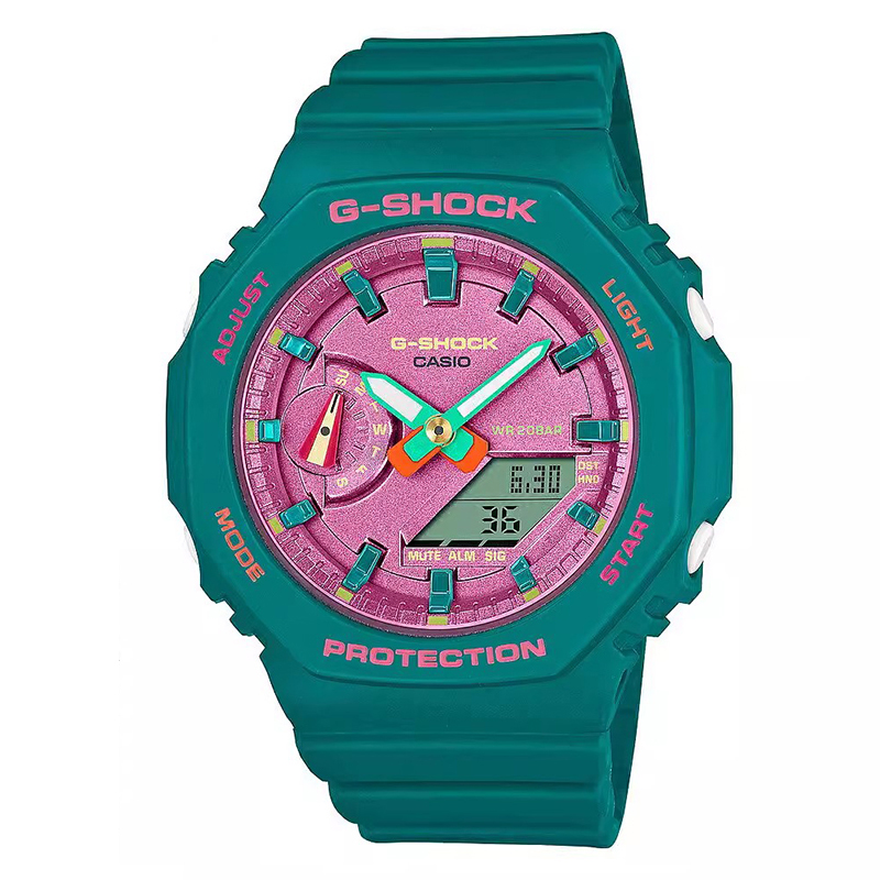 (Ready Stock) G .Shock GA2100 Women Watch Sport Watch Dual Time Display Water Resistant Shockproof and Waterproof World Time LED Woman Girl Sports Wrist Watches with 2 Years Warranty GMA-S2100BS