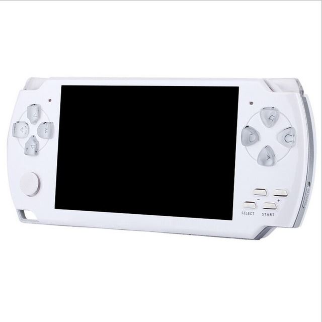 Built-in 5000 games, 8GB 4.3 Inch PMP Handheld Game Player MP3 MP4 MP5 -Option -White-Option -White