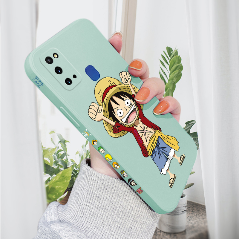 AMORVOR for Samsung Galaxy M31 Back Cover Anime One-Piece Luffy Side design Soft Case Liquid Silicone Phone Cases. 