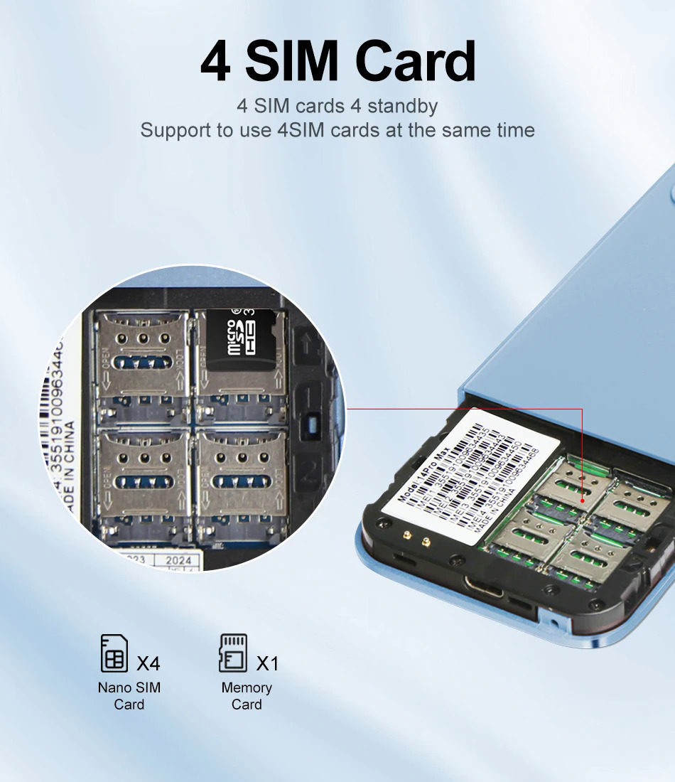 maximum MB40 max pro  4 sim  Super look touch Feature Mobile Phone  2.4 iches display. 