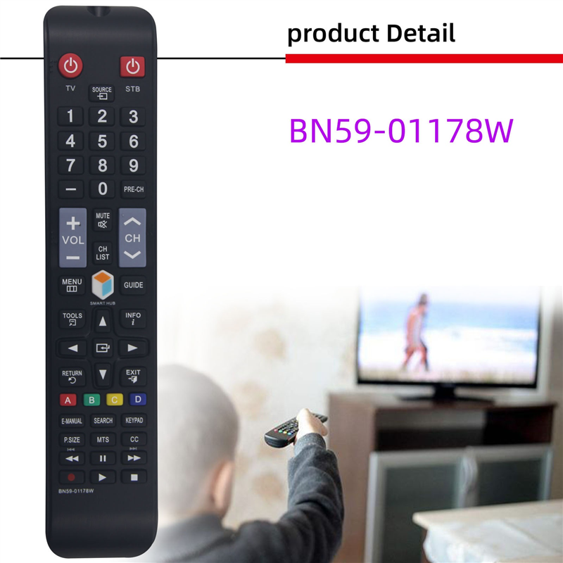 JAERBEE BN59-01178W Replace Remote Control for Samsung LCD Smart TV BN59-01199F BN59-00857A AA59-00637A AA59-00652A BN59-01259E. 