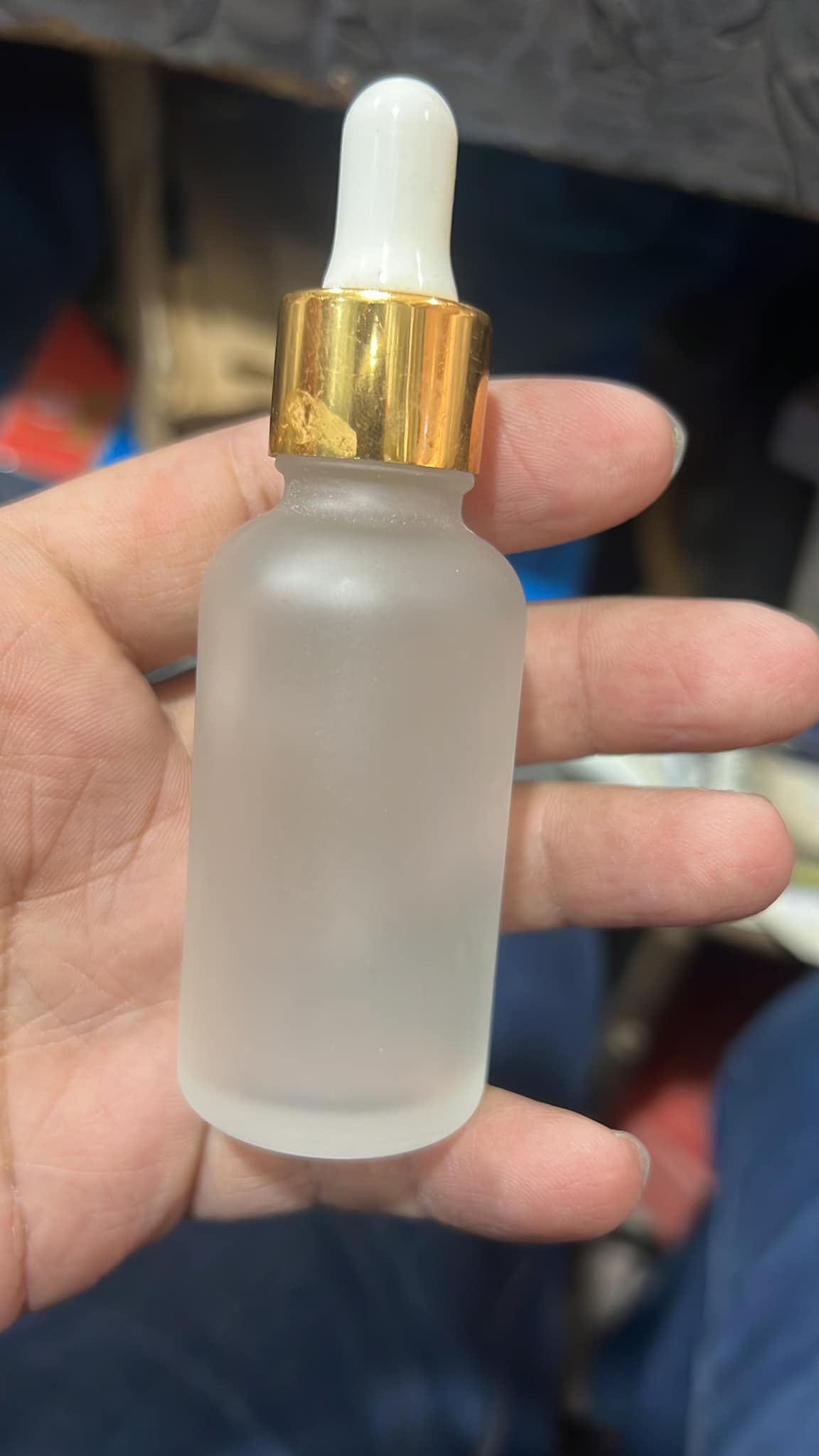 1 pcs 30ml  Dropper empty bottle for use serum or Essential Oils perfume / sent / Attar glass Bottle small Silver dropper Cosmetic Container with Refillable. 