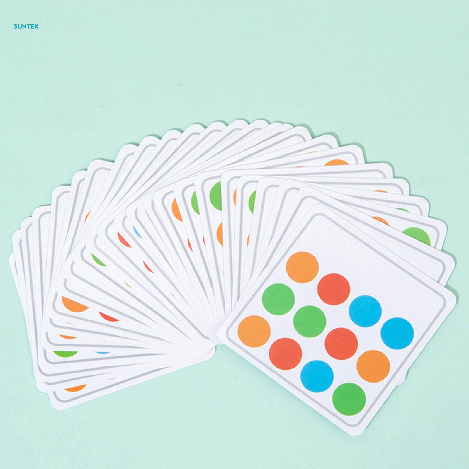 Wooden Sliding Four Color Puzzle Wooden Toy Logical Game Development Toy Memory Game Fun Montessori Color Matching Game for Gifts Ages 3+. 