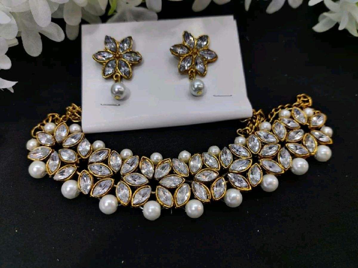 Golar Choker Necklace Set For Women - Necklace For Girls - Necklace For Girls. 