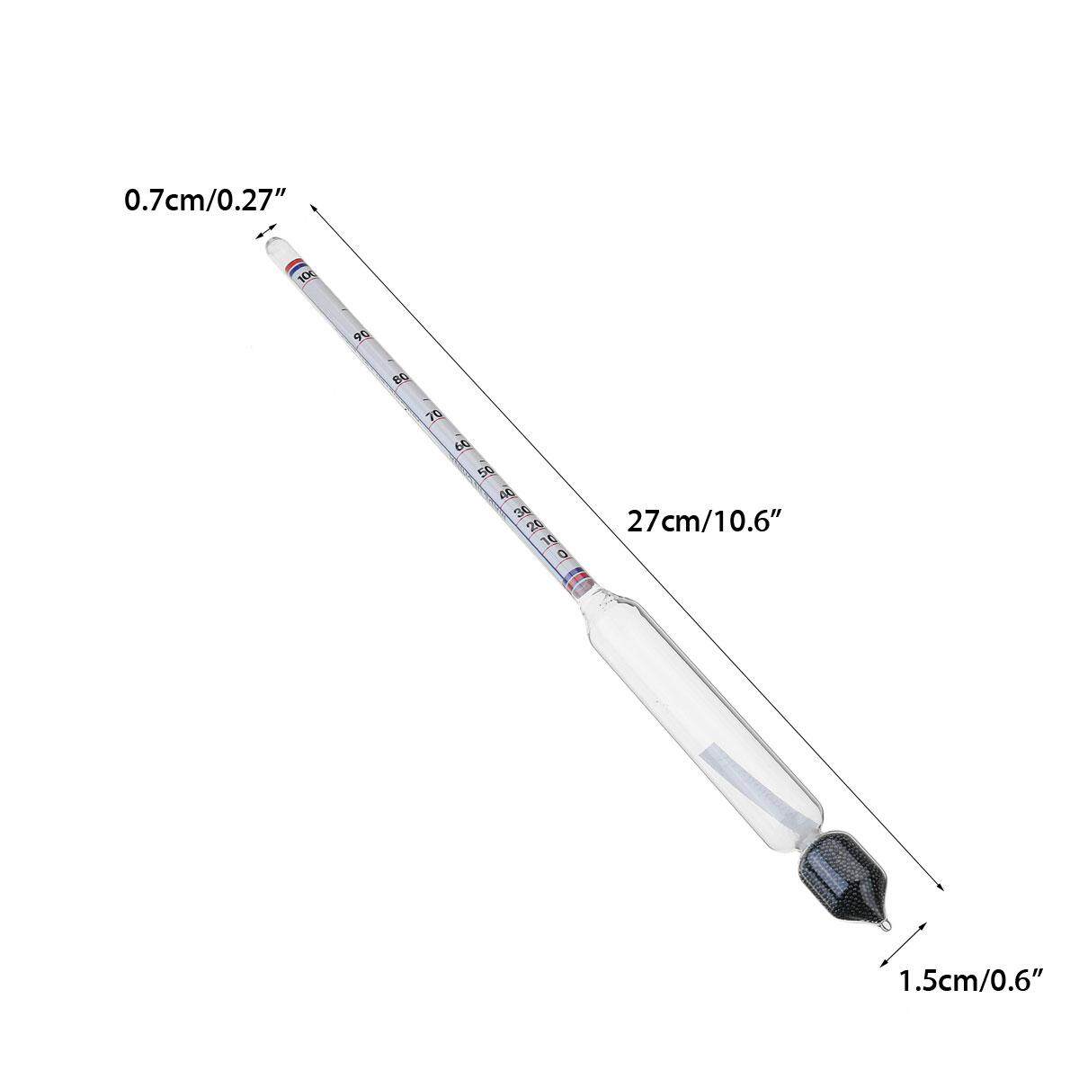 0-100° Hydrometer Home Alcohol Meter For Whiskey Vodka Wine Spirits Density Tester -. 