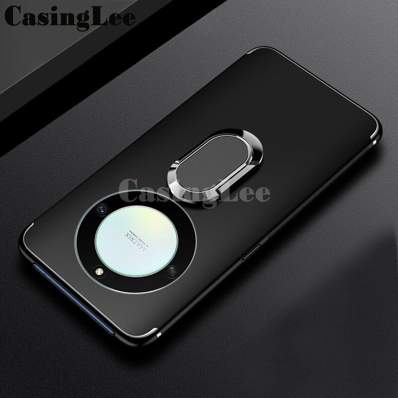 For Honor X9A Case Soft matte full Protector Shockproof Car Magnetic Holder Ring Phone Cover Casing hp Honor X9A Phone cases. 