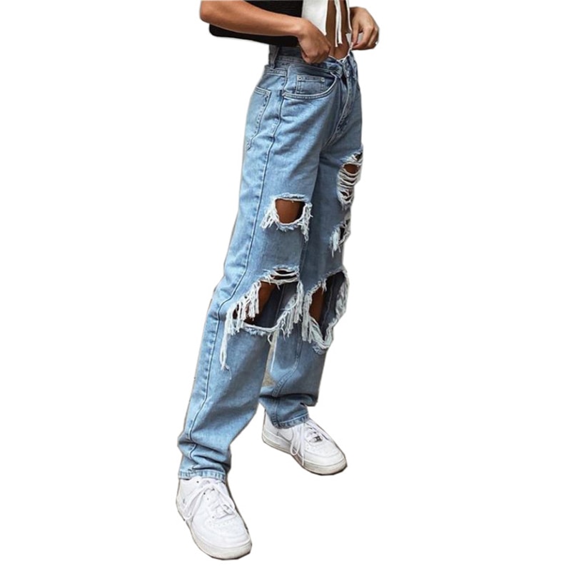 Ripped Jeans Beggar Women Big Holes 