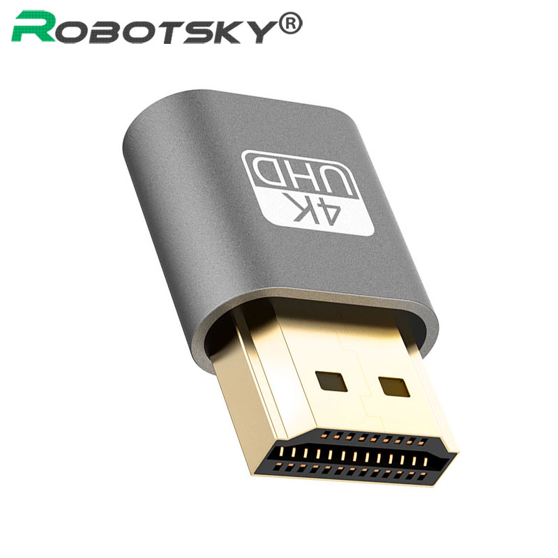 Headless Ghost DDC EDID Dummy Plug Virtual Display Emulator Adapter HDMI. 