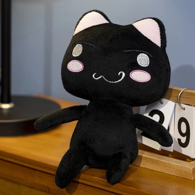 New Toro Inoue Cat Plush Anime Game Doll Stuffed Kittens Plushie Cartoon Couple Black and White Cats Decor Gift Toys for Kids. 