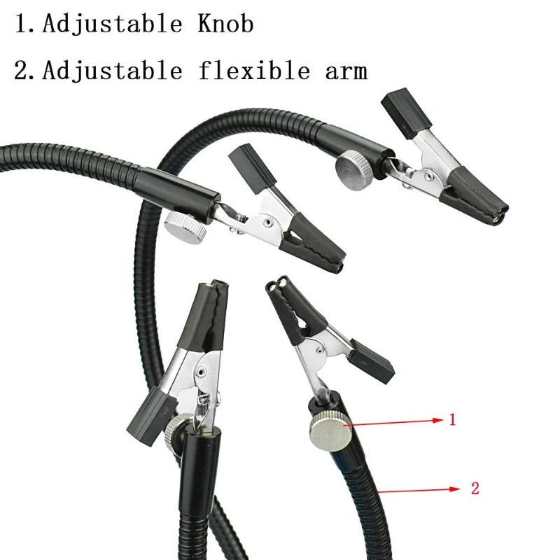 Desk Clamp Soldering Station Holder PCB Alligator Clip Multi Soldering Helping Hand Third Hand Tool for Welding Repair. 